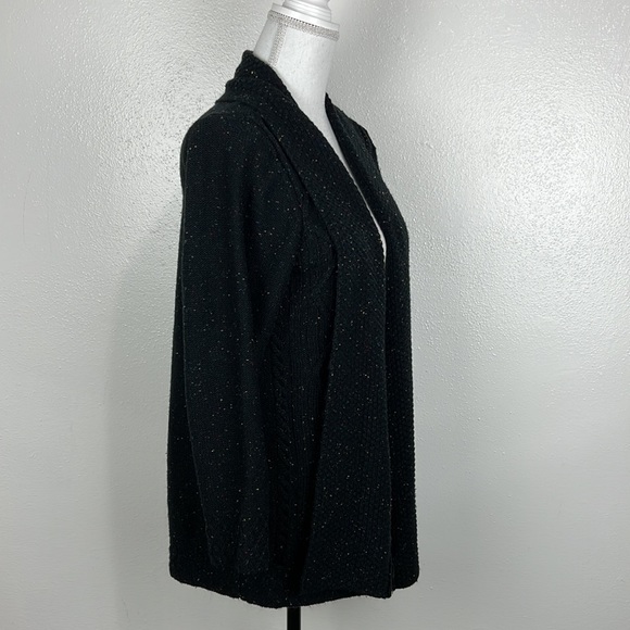 NY Collection Sweater Women Extra Large Petite Black Rainbow Speckled Cardigan - Picture 3 of 14